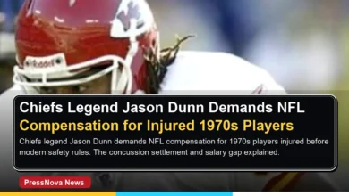 Former Kansas City Chiefs tight end Jason Dunn speaking about NFL player compensation for injured 1970s players