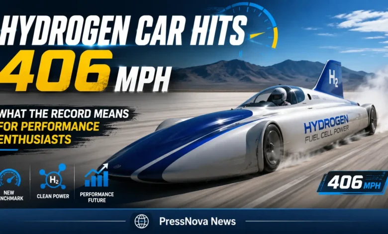 JCB Hydromax hydrogen car hits 406 mph Bonneville Salt Flats record run