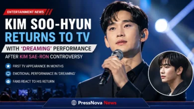 Kim Soo-hyun performs Dreaming live on RCTI 37th anniversary broadcast in Indonesia wearing white suit