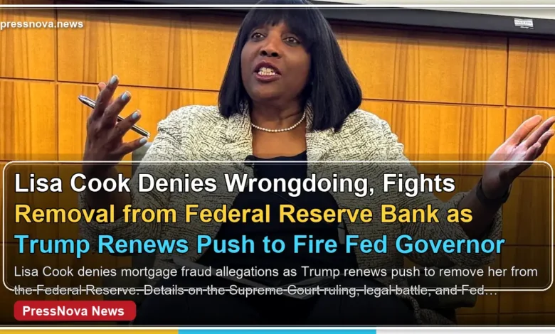 Federal Reserve Governor Lisa Cook speaks at an economic policy conference in Palo Alto