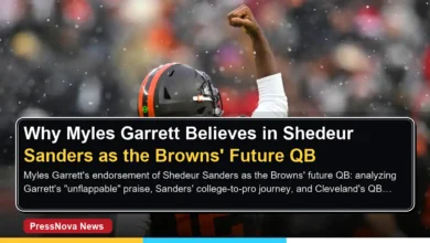 Myles Garrett and Shedeur Sanders Browns future quarterback endorsement
