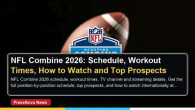 NFL Combine 2026 at Lucas Oil Stadium Indianapolis with players on field and stadium crowd