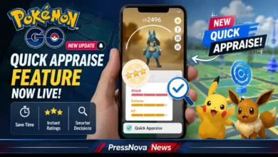 Pokemon GO quick appraise feature demonstration on smartphone screen