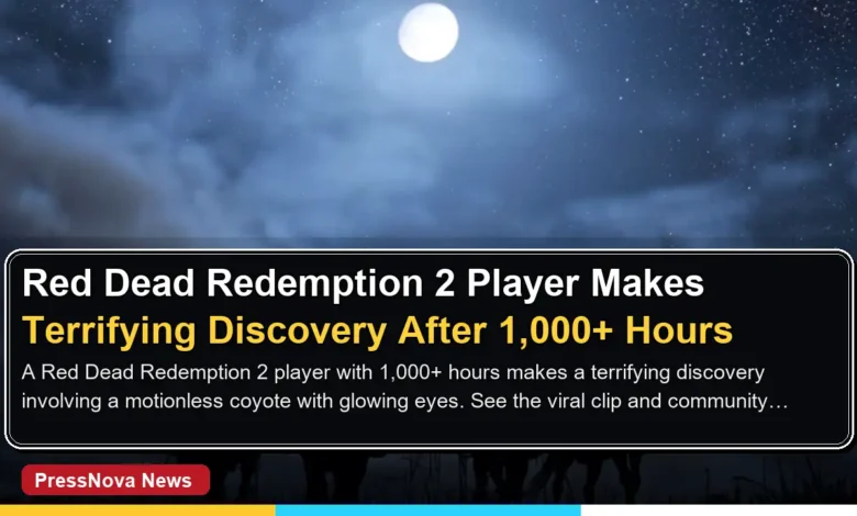 Red Dead Redemption 2 Arthur Morgan encounters a creepy coyote in the Stilt Shack during a viral gameplay discovery