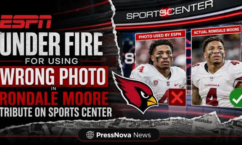 Rondale Moore Minnesota Vikings wide receiver tribute ESPN error controversy