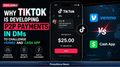 TikTok DM payment feature interface concept showing money transfer option in chat window