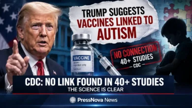 President Donald Trump speaks at White House Rose Garden event claiming childhood vaccines linked to autism despite scientific evidence
