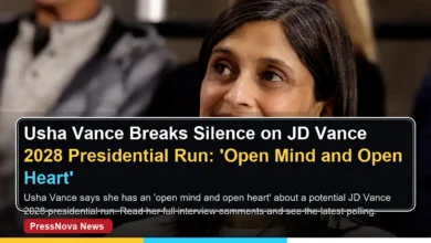 Second Lady Usha Vance during Fox News interview discussing JD Vance 2028 presidential run