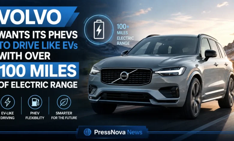 Volvo XC70 extended-range plug-in hybrid charging at a modern charging station