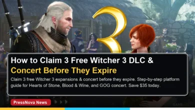Witcher 3 free DLC claim guide featuring Hearts of Stone and Blood and Wine expansions artwork